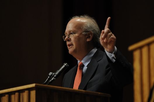 Karl Rove and Howard Dean debate in 2009 Ubben Lecture
