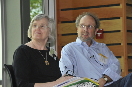 Martha Rainbolt (left) with Bob Steele (right) during Alumni Weekend