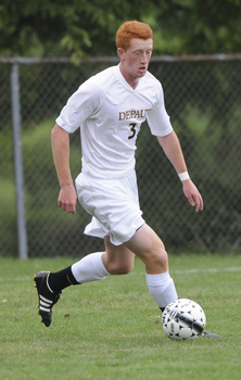 Management Fellow Andrew Morrison plays on the Men's Varsity Soccer Team