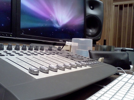 Control Surface in Audio Recording Studio