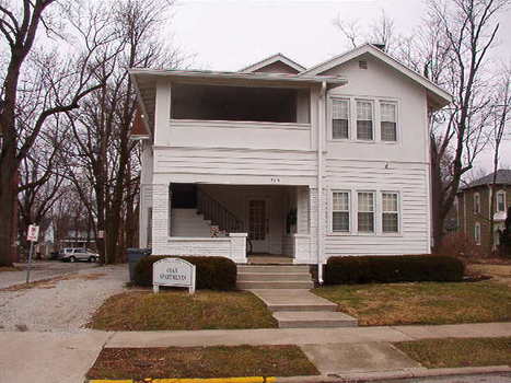 Coan Apartments | Total occupancy is 8 students in 4 apartments | Apartments 1 & 4 have 2 single rooms | Apartments 2 & 3 have one double room | Each apartment has 1 bathroom and air conditioning | Apartments 3 & 4 have a covered balcony