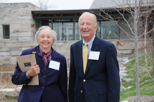 Anne and Charles Hillman at the Undergraduate Ethics Symposium