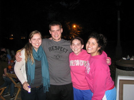 Jacqueline Stephens ('14), Brandon Dountz ('14), Brittany Martin ('14) & Mayra Garces ('13) during a community program