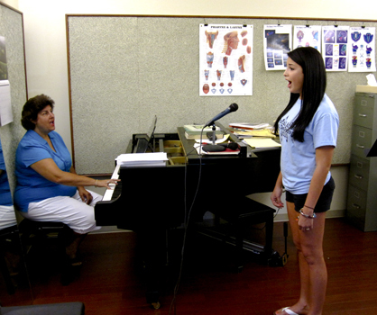 Student in a Voice Lesson