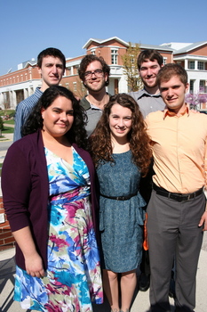 2012 Winners: Emily Barnash (voice), Dan Hickey (clarinet), Chance Trottman-Huiet (tuba), Josiah Rushing (percussion), Patrick Speranza (percussion), Elisa Sunshine (voice)