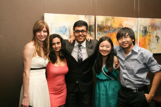 International Student Association 2011-2012 executive board members Rita Nikonova, Shreeya Neupane, Pranay Jhunjhunwalla, Mami Oyamada and Hoang Nguyen