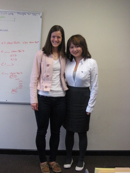 Katie Carrico with Jingqi Liu at Compendium