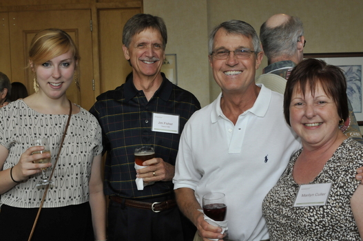 The "Living with Joy" retreat was led by Doug Smith '68 (second from right), joined here by Chrissy Wildt, Jim Fisher and Marilyn Culler.