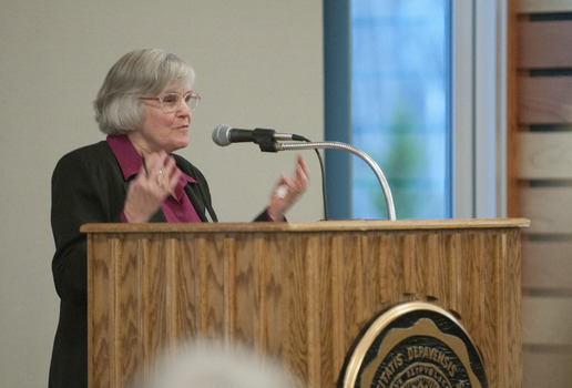 Martha Rainbolt presenting during 2011 Undergraduate Ethics Symposium