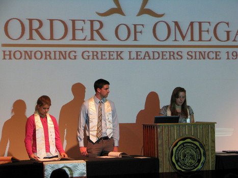 Order of Omega Executive Council; Alex Chamberlain ('13), Caroll Bible ('13), Tyler Perfitt ('13)