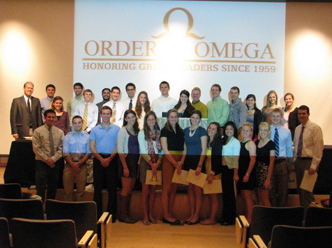 Order of Omega Initiation, Fall 2012