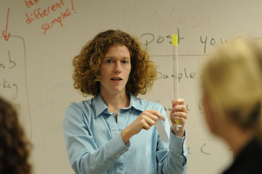 Dr. Crary teaching biochemistry course