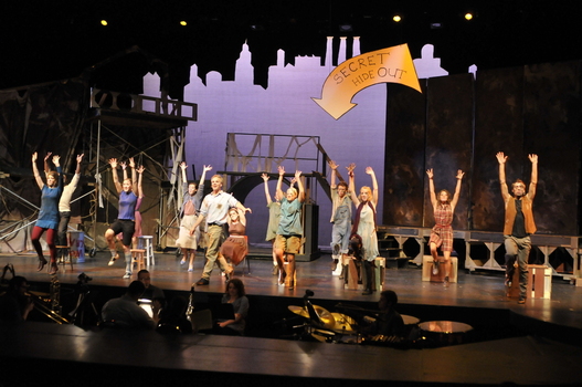 The cast from DePauw's production of the Tony Award-winning musical "Urinetown" was invited to perform a scene at the 2012 Kennedy Center American College Theatre Region III Festival.