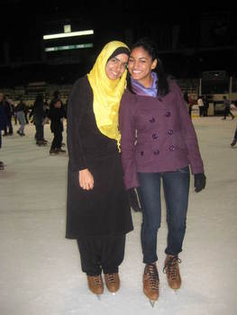 Off-campus trips are offered during the fall and spring semesters and during Winter Term. Here, students are enjoying a night ice-skating in Indianapolis. 