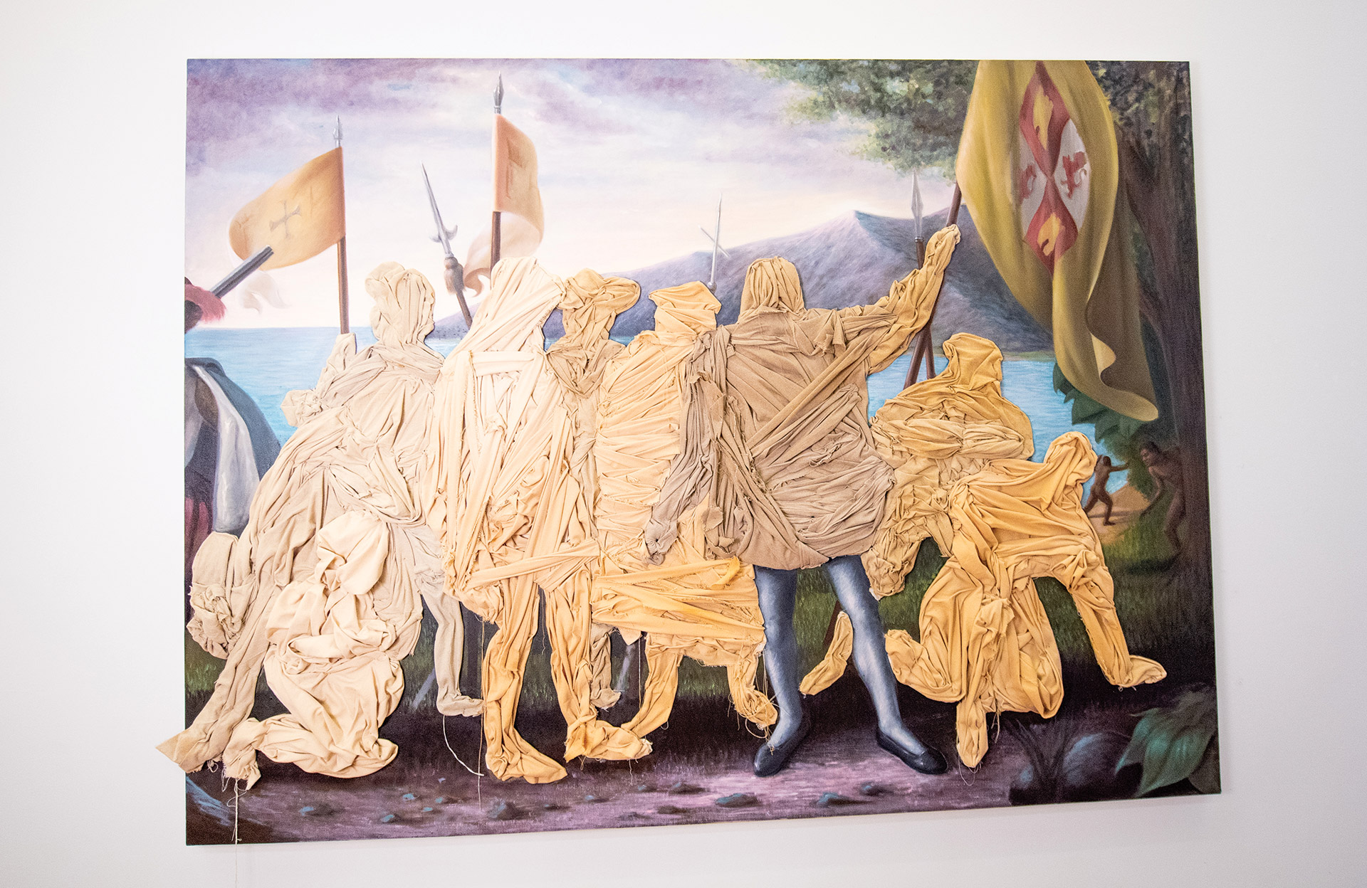 Columbus Day Painting by Titus Kaphar