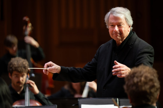 Prof. Smith leading the DePauw Orchestra