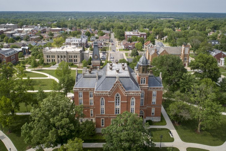 Aerial photo of campus