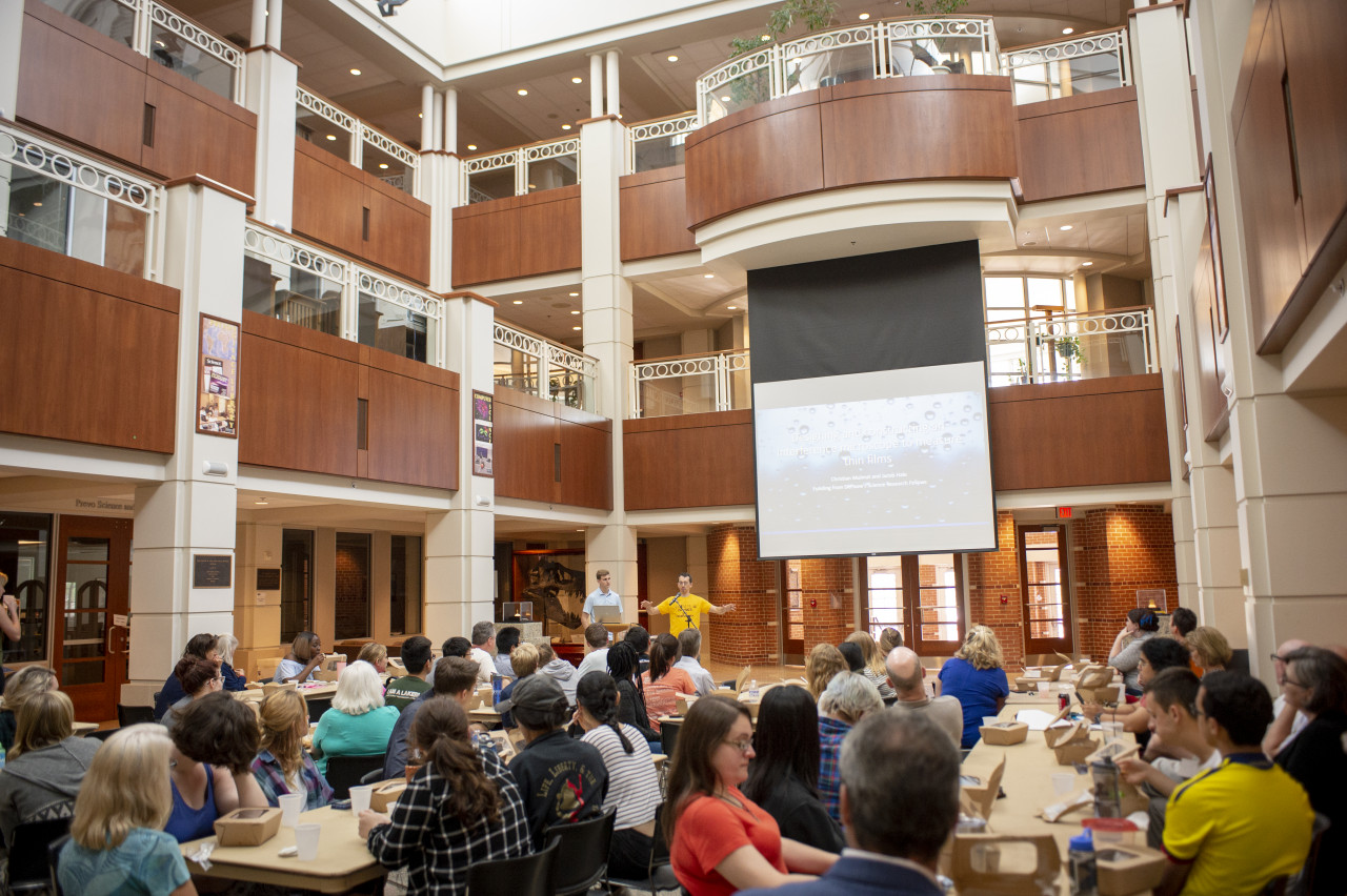 Faculty mentors gathered for a presentation