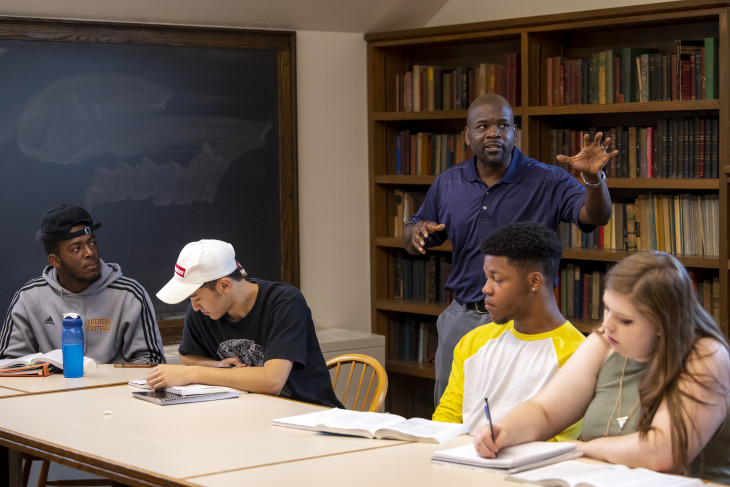 Professor Oware in class
