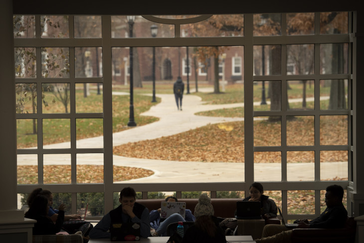 fall on campus