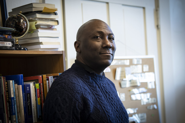 Samuel Autman in his office