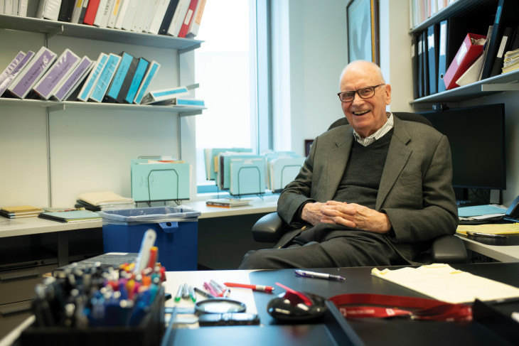 LEE HAMILTON ’52 at his desk