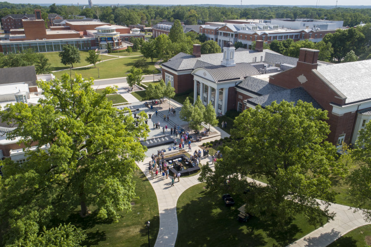 View of the top of East College