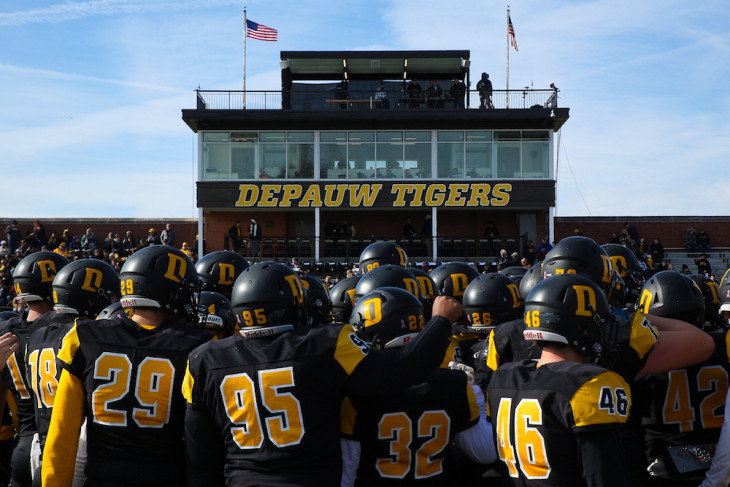 DePauw Football Team at Blackstock Stadium 