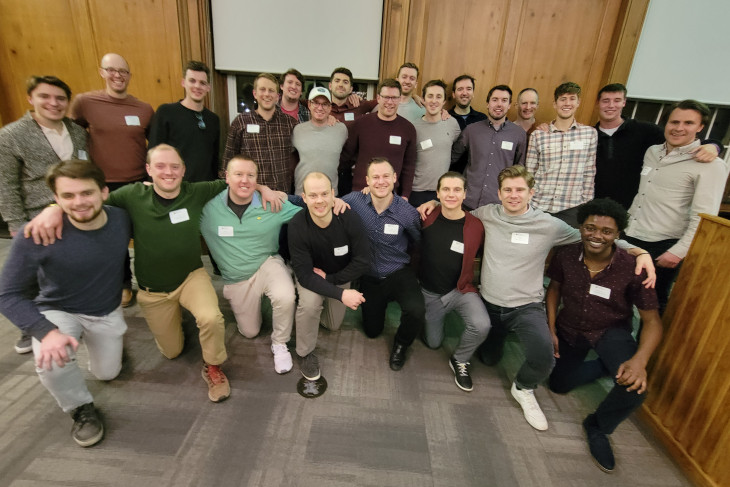 DePauw Alumni Tennis Association Members who returned to campus on February 3-4 for Reunion Weekend
