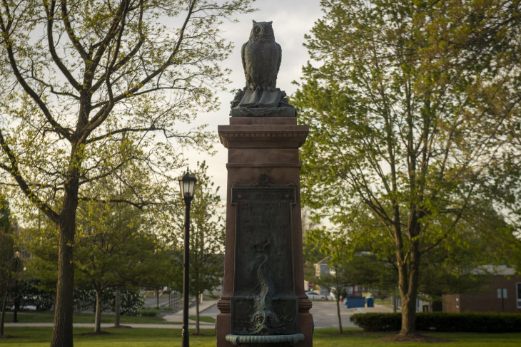 owl statue near East College