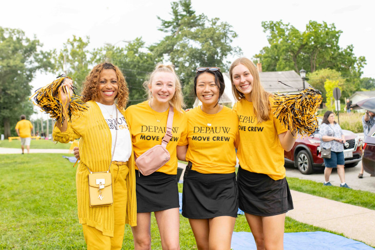 Dr. White and the DePauw move-in crew