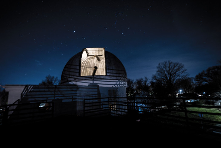 McKim Observatory at night