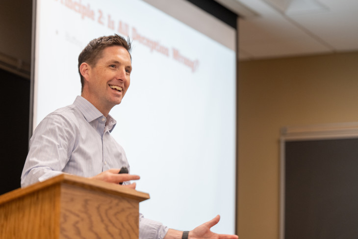 Jeff Dunn leading a class discussion