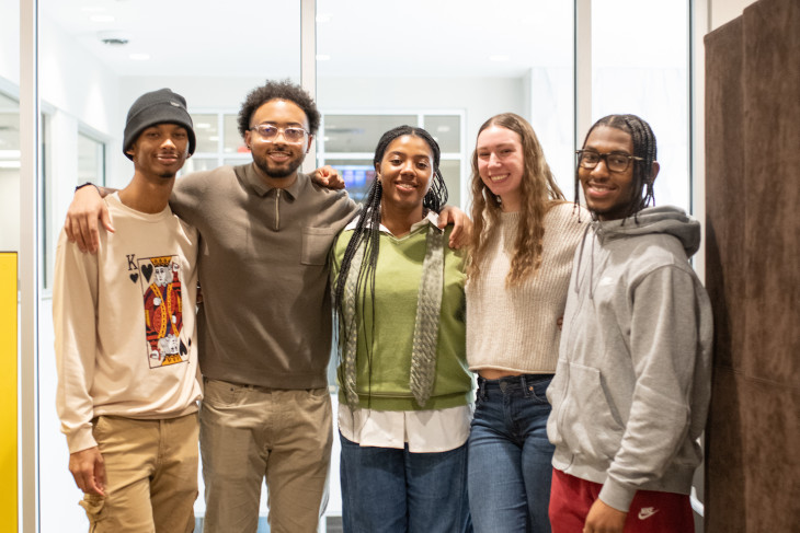 Ronald Johnson and classmates at DePauw