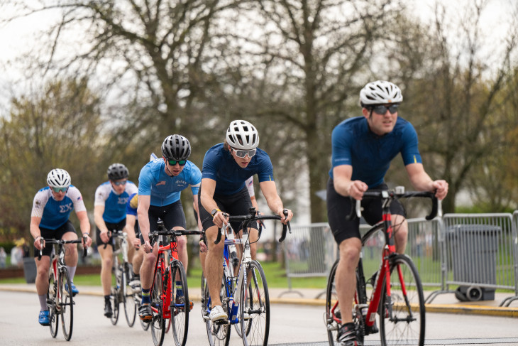 Riders compete in the Little 5 bike race