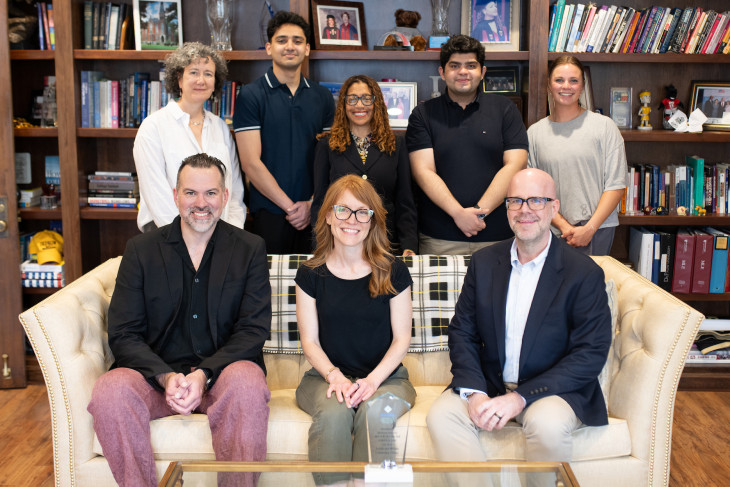 Spiritual life leaders and university leaders with President White