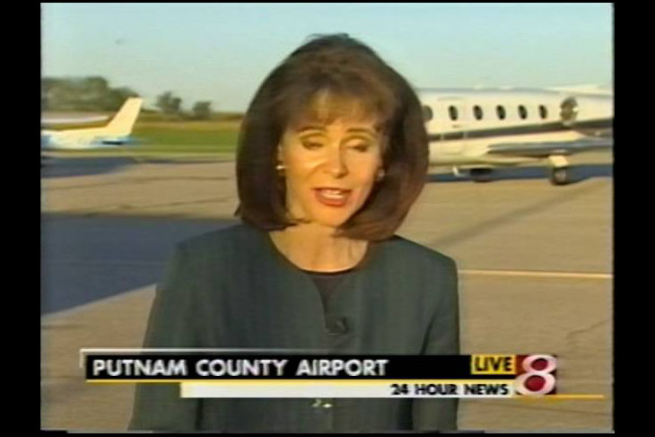 News reporter at the Putnam County Airport