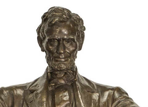 Recently restored maquette Abraham Lincoln