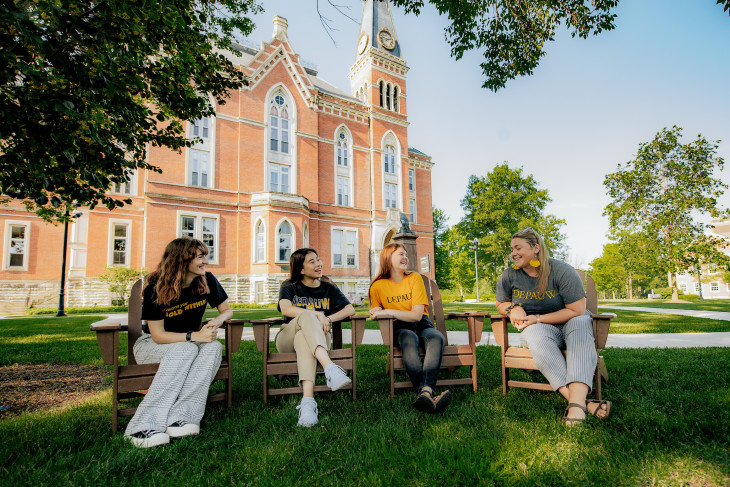 Students in front of East College