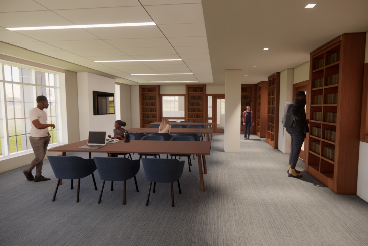 Reading room from above