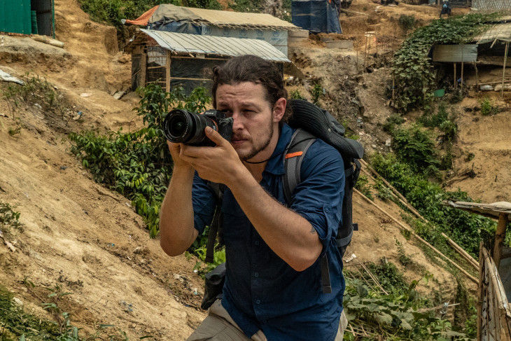 Ben Solomon shoots video in Rohingya