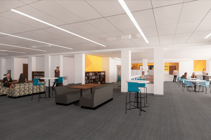 Rendering of the new reading room 