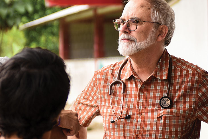 Jeffery jones wearing stethoscope 