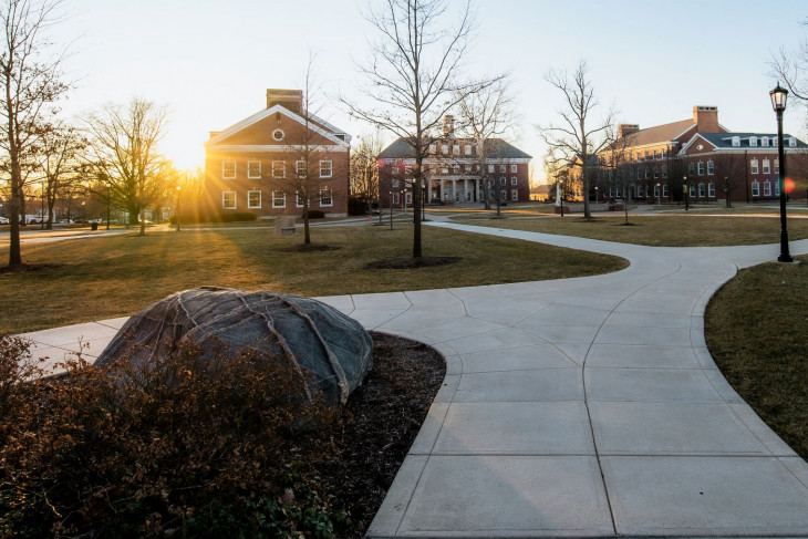 Campus at sunset