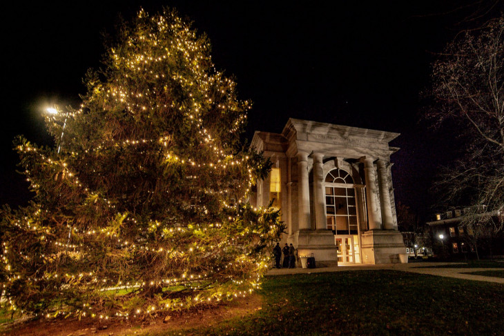 Campus Christmas tree lighting