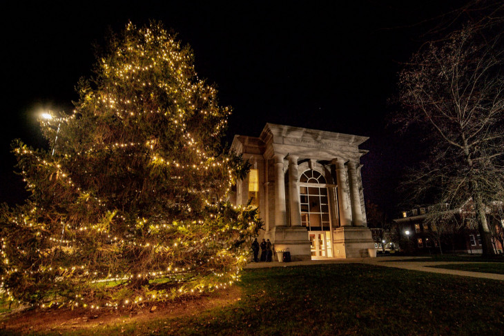 Campus Christmas tree lighting