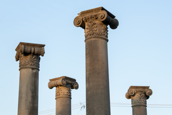 Columns outside Bottoms Center