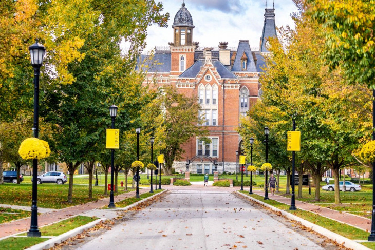 path leading to East College