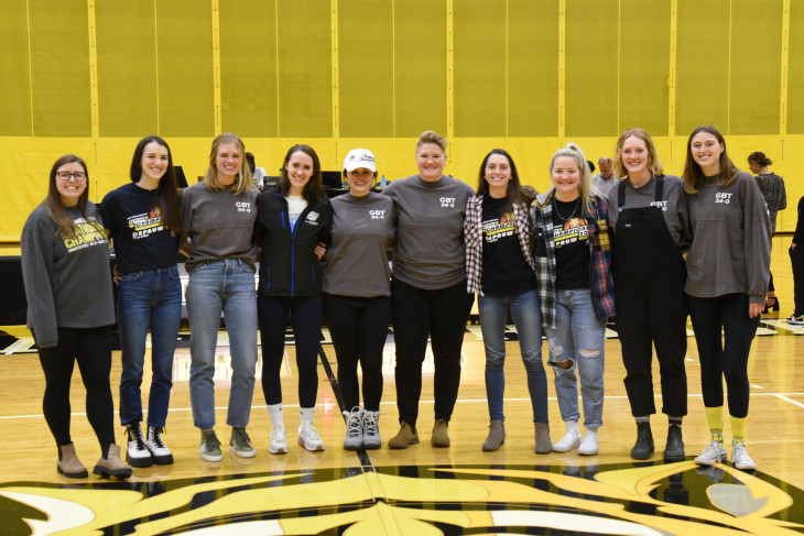 Photos of the attendees of the Women's Basketball Alumnae Game and Reunion 2023