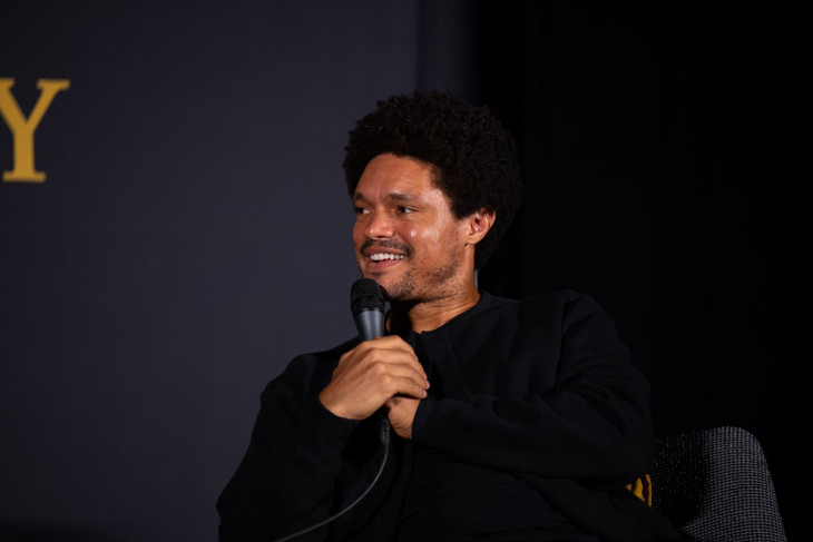Trevor Noah with microphone